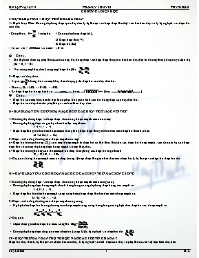 Đề cương ôn tập Vật lý 9